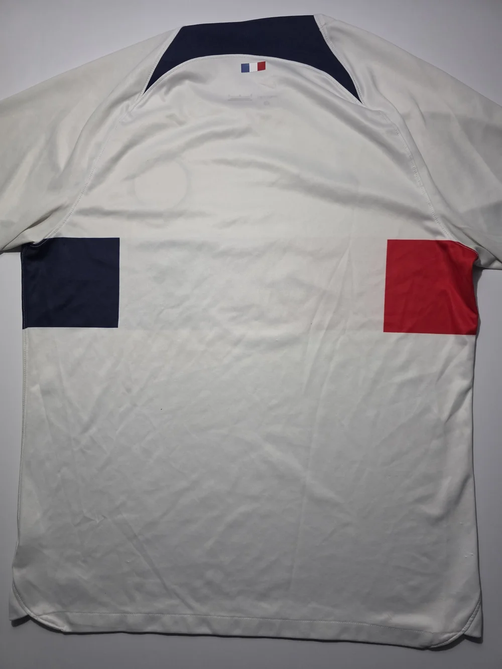 Nike Paris Saint-Germain White Jersey with Red & Navy Chest Band